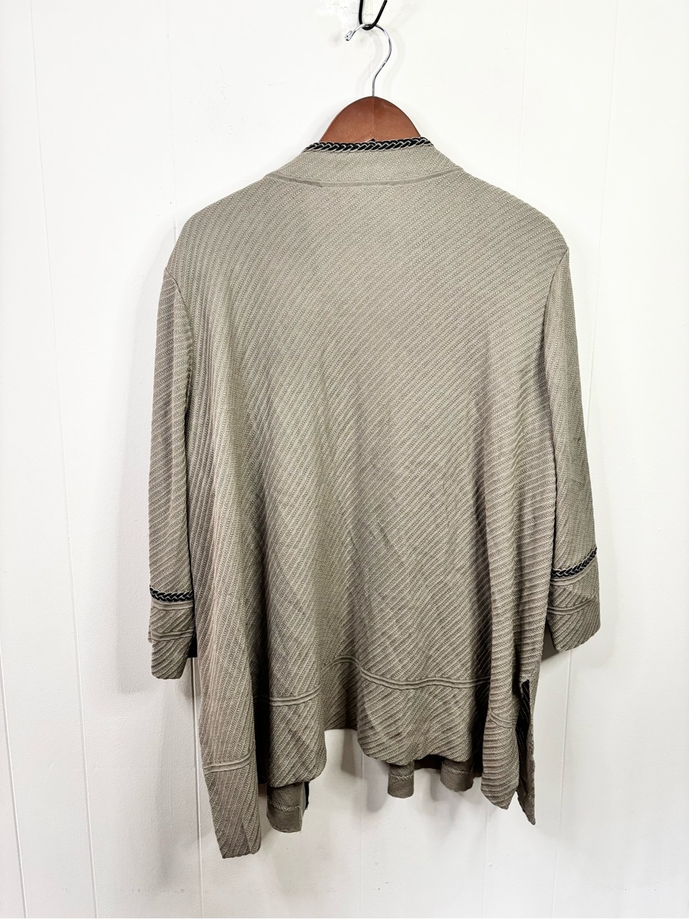Ming Wang brown green taupe sweater blazer cardigan open front long size 2X - Picture 5 of 5